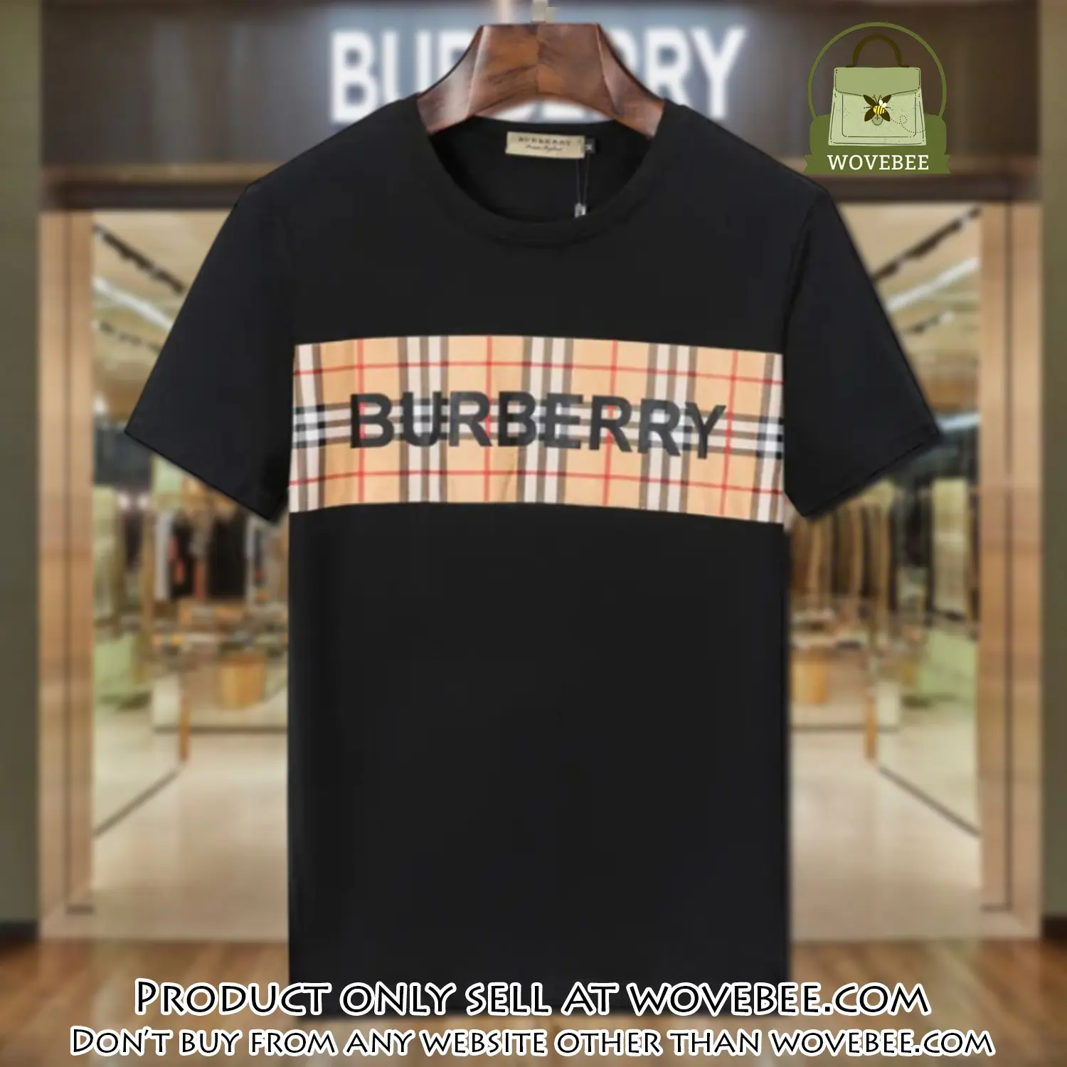 Burberry london black luxury brand tshirt outfit for men women wvb0240824
